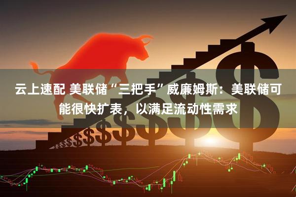 云上速配 美联储“三把手”威廉姆斯：美联储可能很快扩表，以满足流动性需求